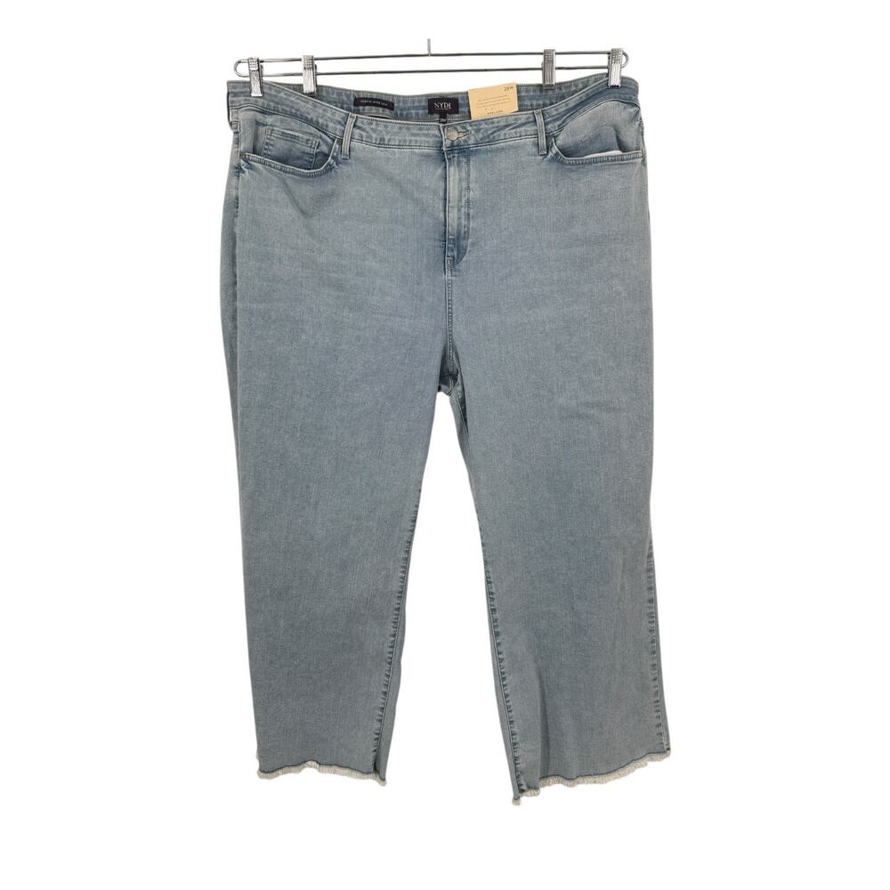 NYDJ Jeans Teresa frayed hem blue size 28W